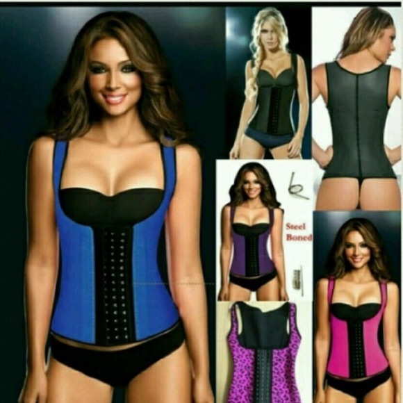 COPY - Steel boned vest corset waist trainer shaper - Picture 3 of 8